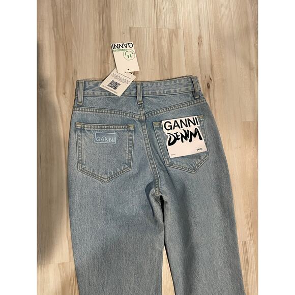 Ganni Denim Betzy high rise flared jeans size 24 waist 32L - Picture 8 of 8